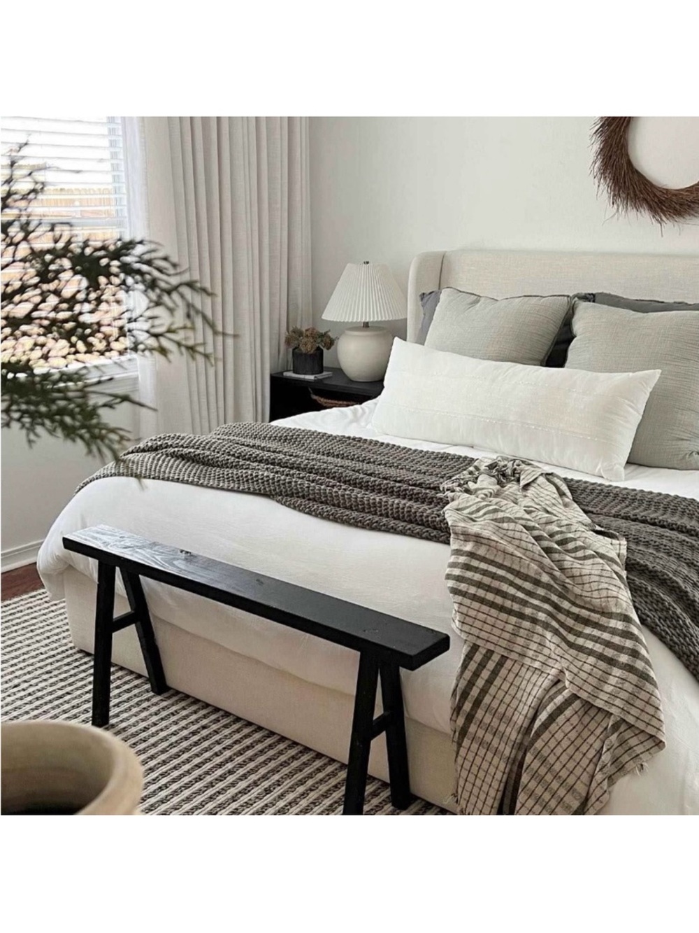 Hearth and Hand White “Sour Cream” oversized Lumbar Pillow